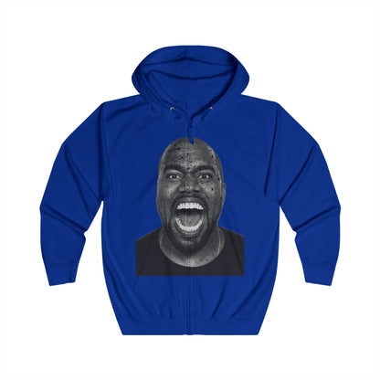 Ye Unisex Full Zip Hoodie with Bold Expression, Stylish Casual Wear, Fun Gift for Friends, Perfect for Cozy Nights, Unique Streetwear