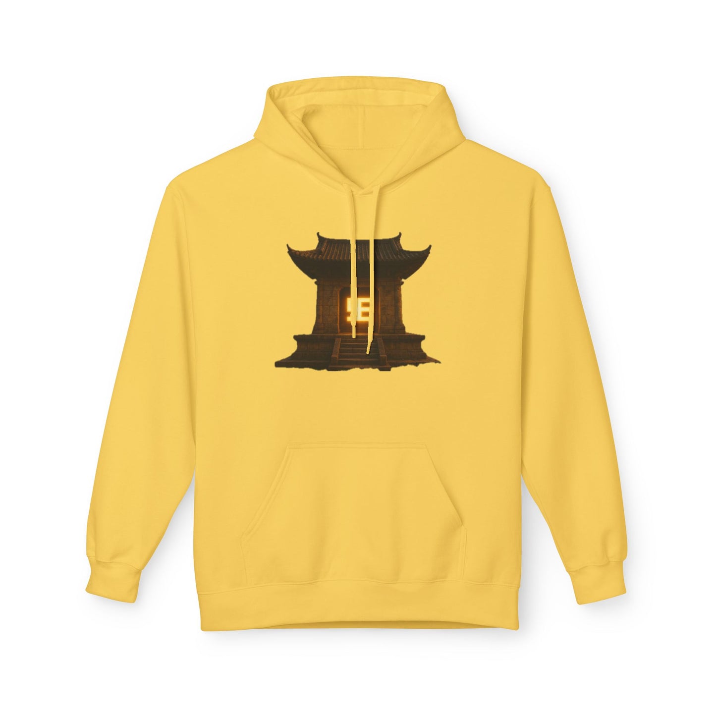 YZY Swasticoin Serene Lantern Hoodie, Cozy Fleece Hooded Sweatshirt, Gift for Nature Lovers, Casual Wear, Outdoor Adventures, Fall Fashion