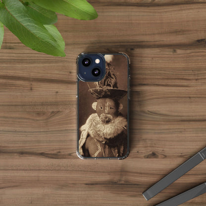 Yei Vintage Ethnic Clear Phone Case, Unique Phone Protector, Bohemian iPhone Case, Artistic Clear Cover, Cultural Phone Accessory