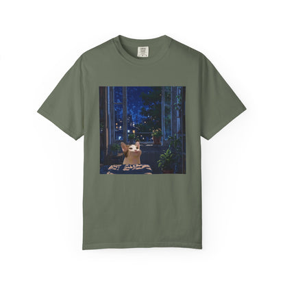 POPCAT Lover T-shirt, Cute Dog and Cat Design, Unisex Cotton Top, Perfect Gift for Animal Lovers, Ideal for Casual Wear or Home