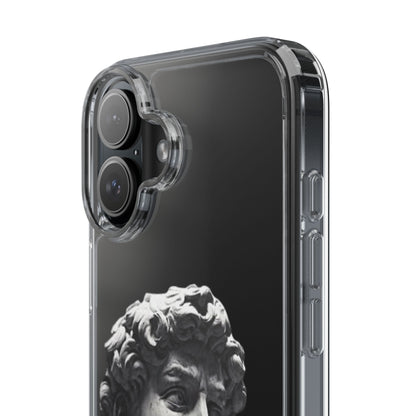 @ye Clear Phone Case with David Statue Design, Modern Phone Accessory for Art Lovers, Unique Gift, Customizable Compatible Soft Case