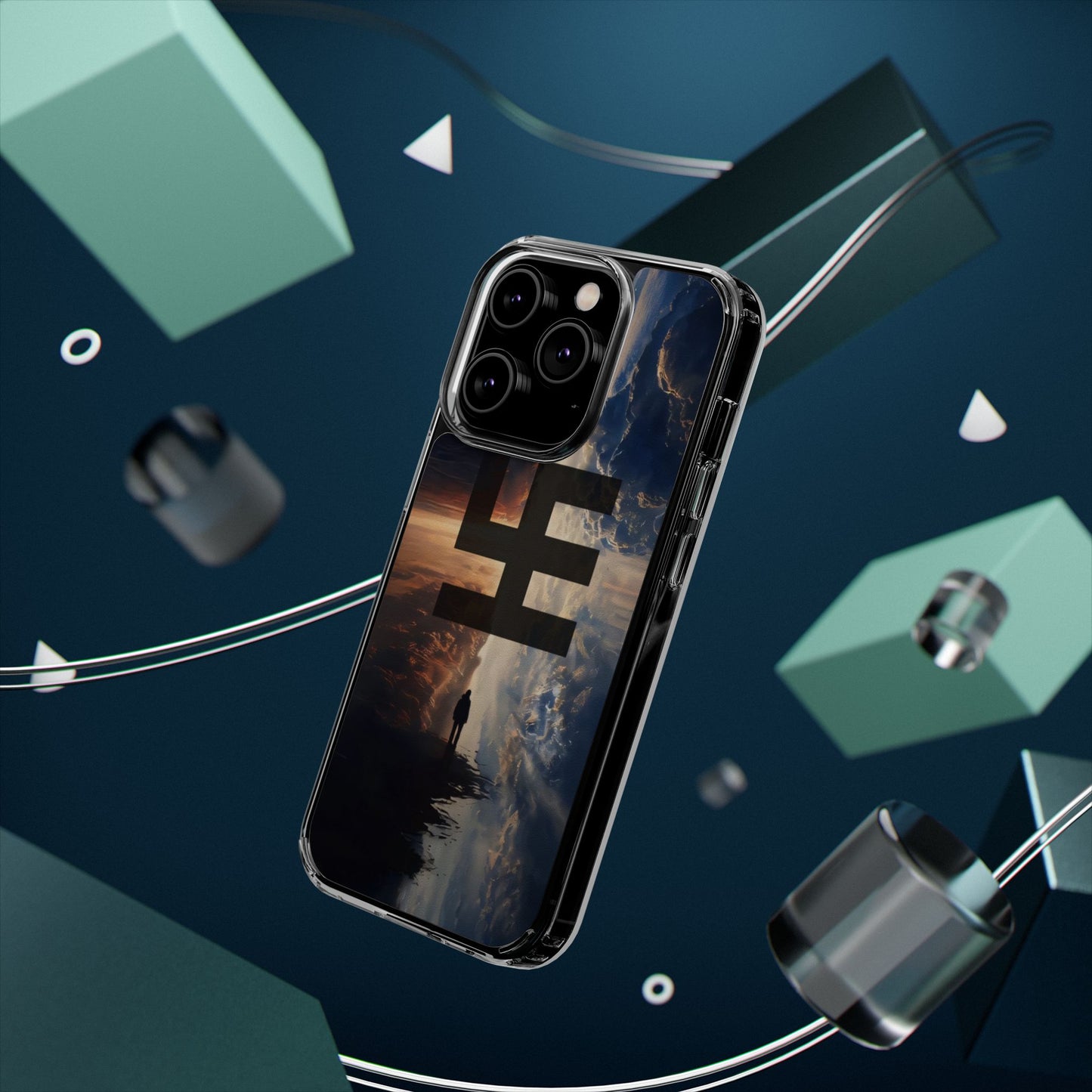 Swasticoin Nature-Themed Clear Phone Case, Unique Phone Cover with Scenic Design, Eco-Friendly Protection, Gift for Travelers, Custom Phone Accessory