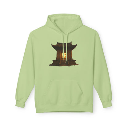 YZY Swasticoin Serene Lantern Hoodie, Cozy Fleece Hooded Sweatshirt, Gift for Nature Lovers, Casual Wear, Outdoor Adventures, Fall Fashion
