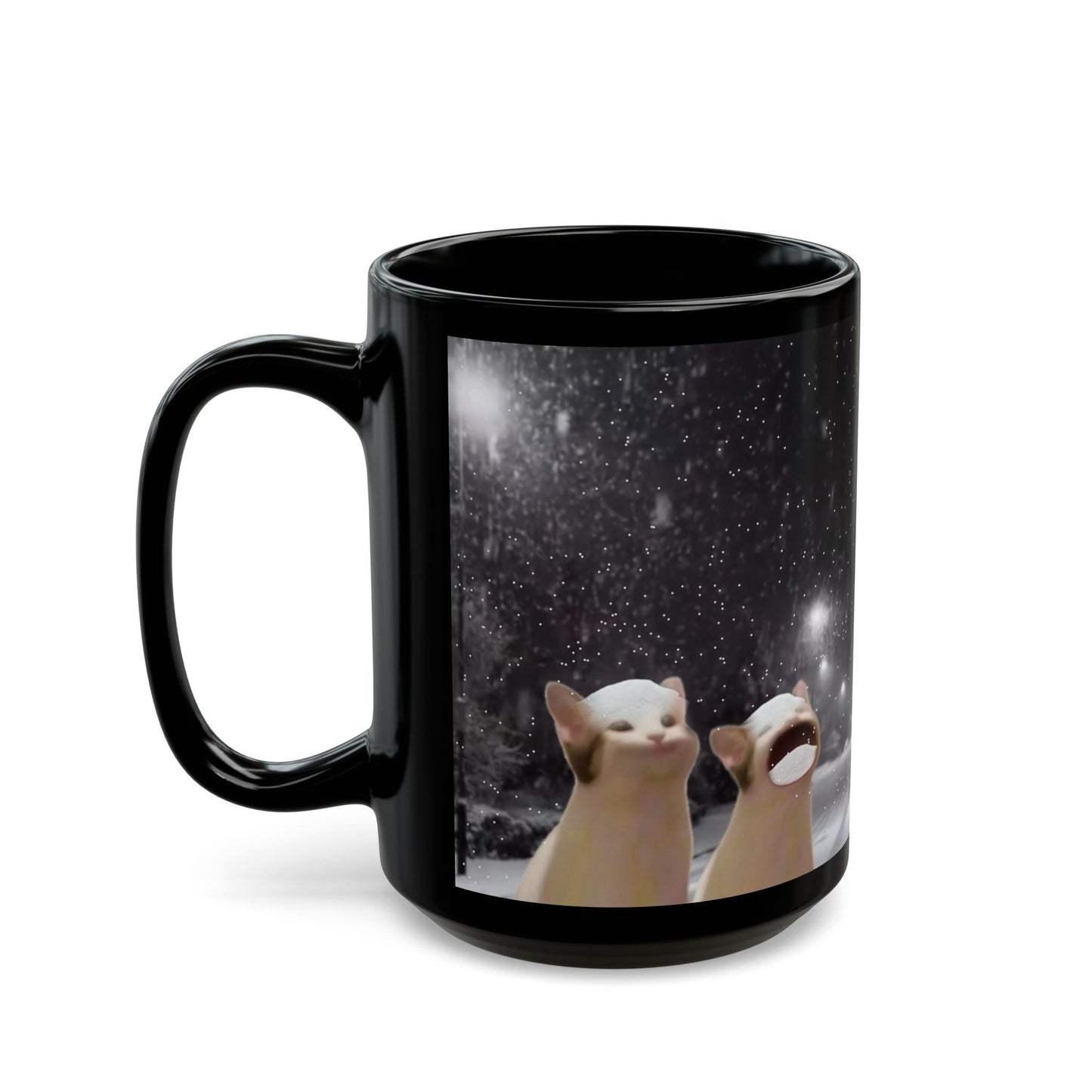 POPCAT Black Mug (11oz, 15oz)