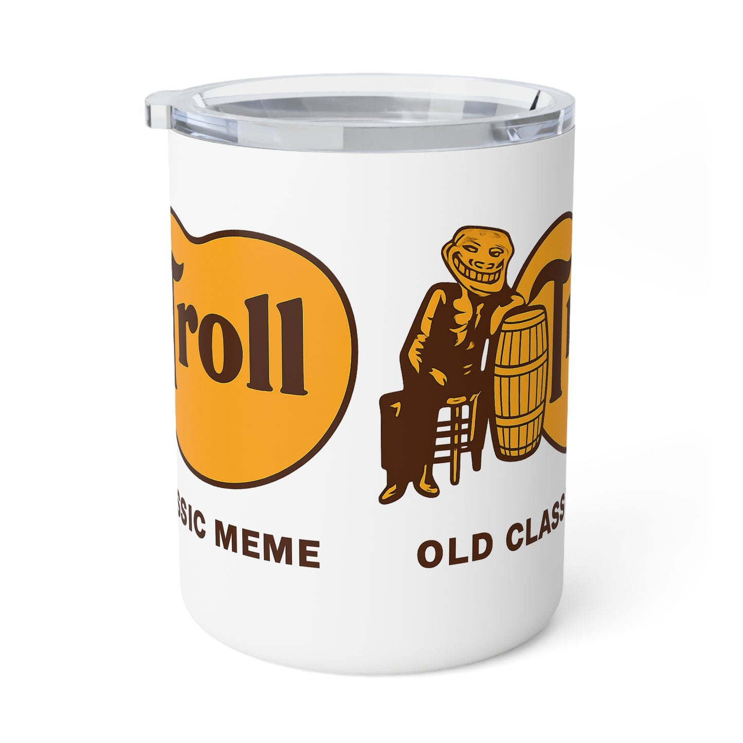 TROLL Meme Insulated Coffee Mug - 10oz, Funny Gift, Meme Lovers, Coffee Enthusiasts, Humor Mug, Vintage Style
