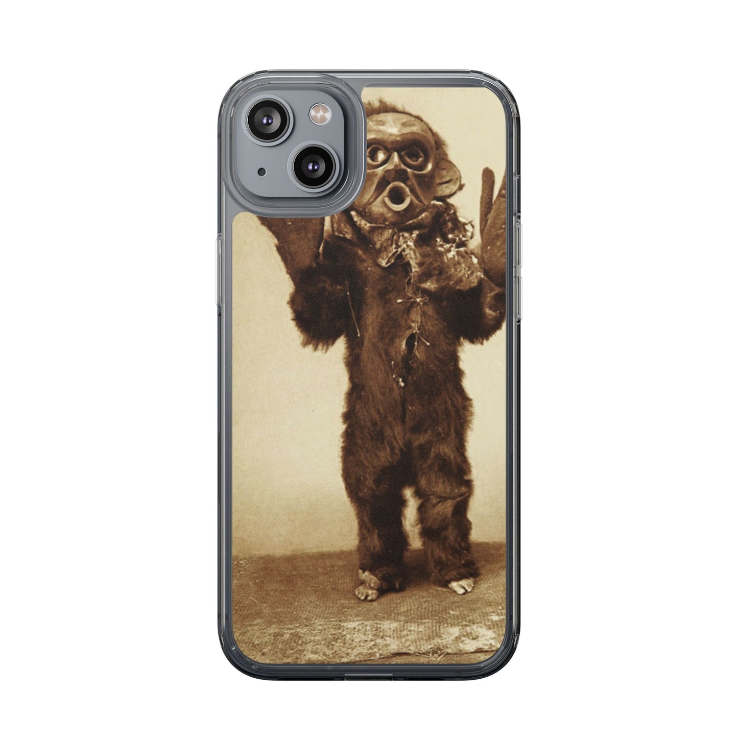 Yei Vintage Monster Clear Phone Case, Unique Phone Cover, Halloween Gift, Retro Style Case, Fun Accessories