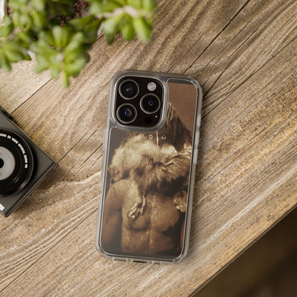 Yei Vintage Art Phone Case, Clear Case, Unique Gift for Art Lovers, Bohemian Style, Customizable Phone Cover, Trendy Accessories