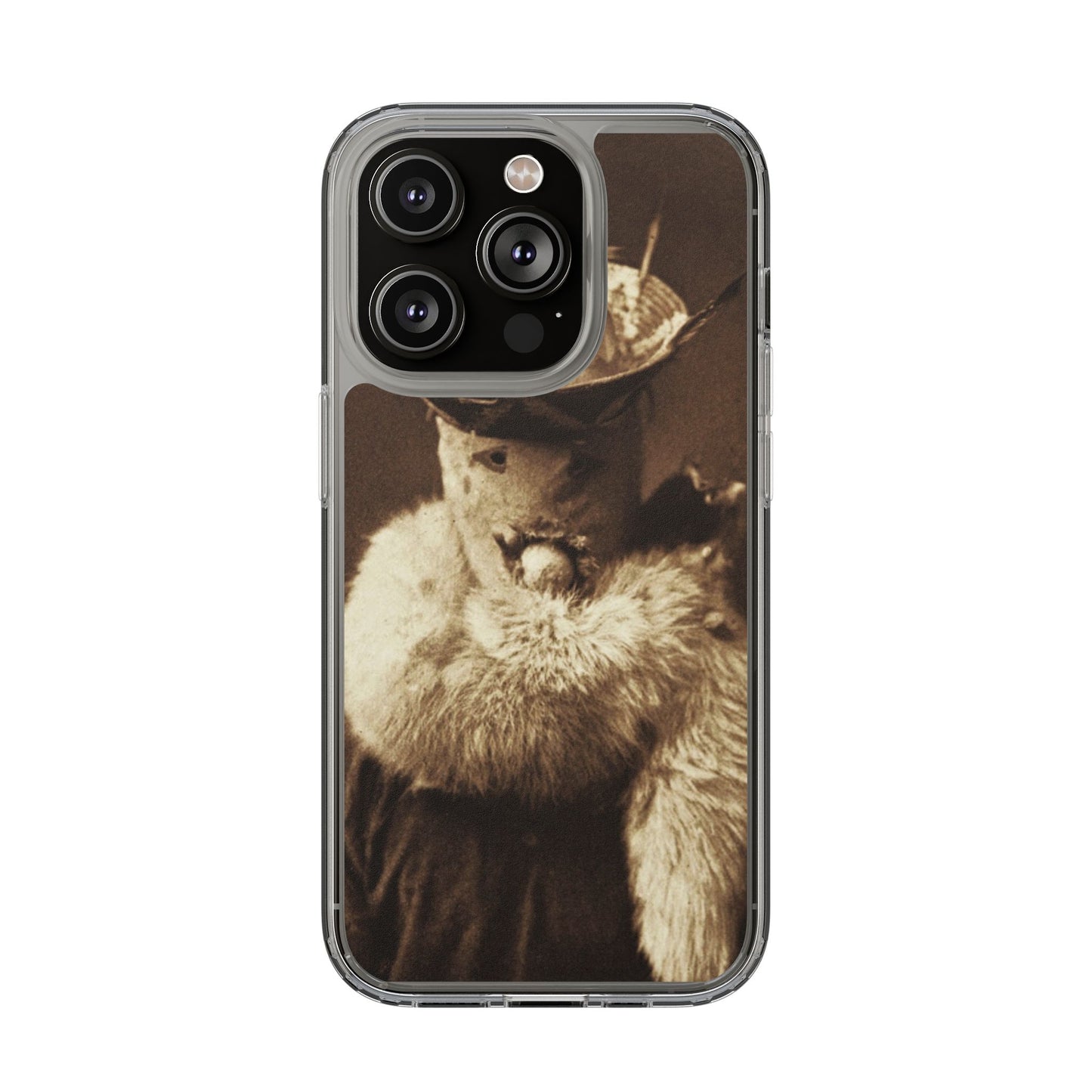 Yei Vintage Cat Photography Phone Case, Clear Cases, Unique Gift for Cat Lovers, Phone Accessory, Stylish Tech Gear, Animal Art