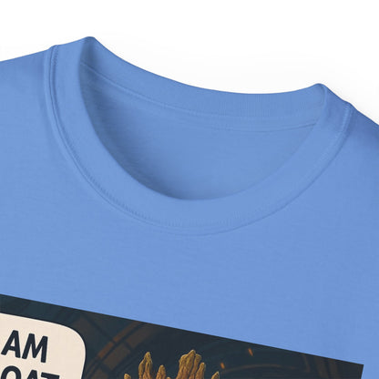Goat Graphic Tee for Fans of Humor, Perfect Gift for Birthdays, Casual Wear, Geeky Apparel, I AM GOAT Theme