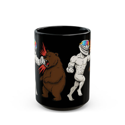 TROLL Bold Graphic Mug, Funny Coffee Cup, Unique Gift for Him, Cartoon Animal Art, Perfect for Birthdays
