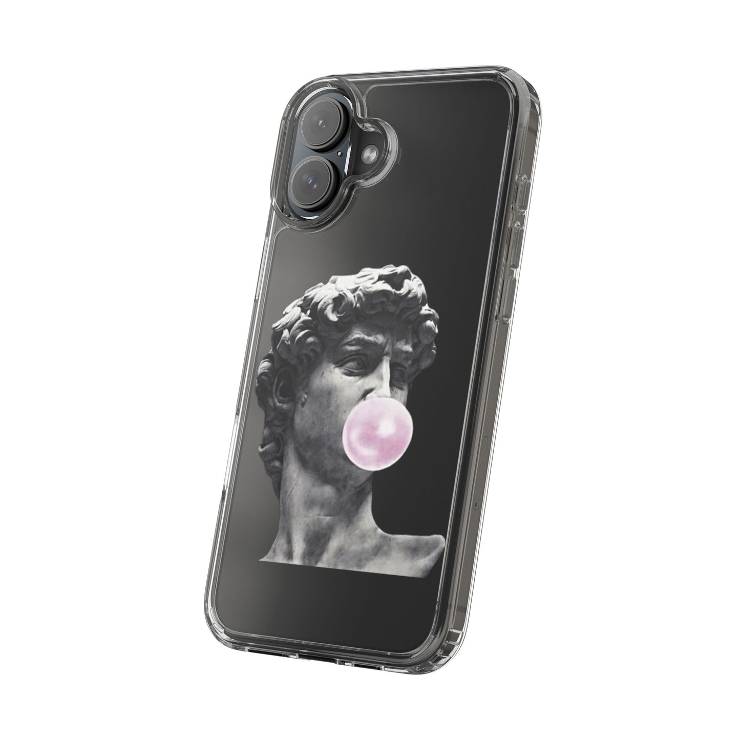@ye Clear Phone Case with David Statue Design, Modern Phone Accessory for Art Lovers, Unique Gift, Customizable Compatible Soft Case