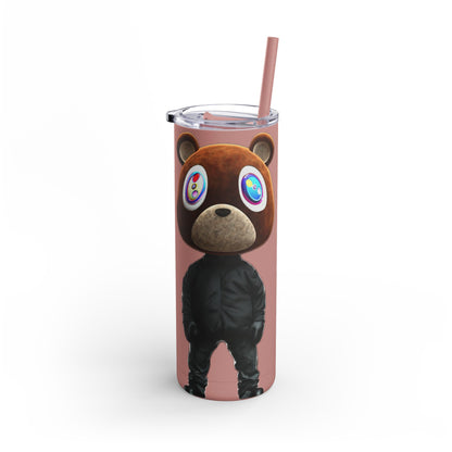 Ye Bear Tumbler, Cute Cartoon Drinkware, Funny Gift for Fans, Perfect for Birthdays & Holidays, 20oz Skinny Cup