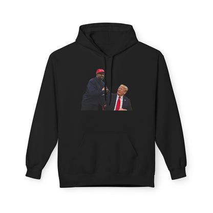 Ye & DJT Funny Political Fleece Hoodie, Unisex Softstyle Hoodie, Gift for Political Humor, Casual Wear, Election Day Apparel, Meme Clothing