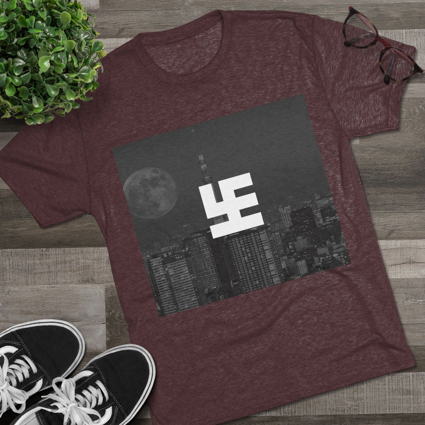 Swasticoin Urban Skyline Graphic Tee, Vintage City Aesthetic Shirt, Unisex Tri-Blend Crew Tee for Casual Style, Perfect Gift for City Lovers, [...]