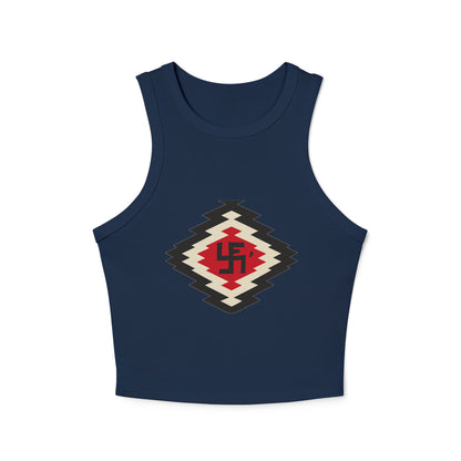 Yei Stylish Women's Crop Tank Top with Aztec Design - Summer Essential, Casual Wear, Beach Outfit, Festival Top, Layering Piece
