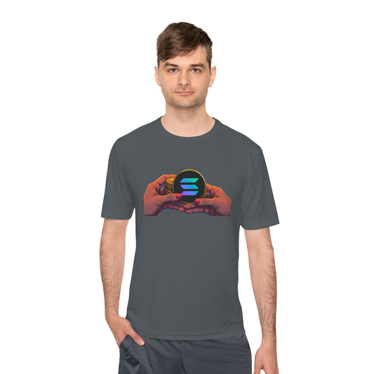 Unisex Moisture Wicking Tee featuring SOLANA & YZY designs, Perfect for Athletes, Casual Wear, Fitness Goals, Everyday Use, Sports Events