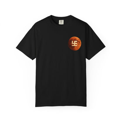 Swasticoin Cosmic Unisex T-Shirt with Moon Design, Perfect for Everyday Wear, Casual Outings, Gifts for Space Enthusiasts, and Eco-friendly Fashion