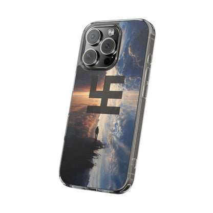 Swasticoin Nature-Themed Clear Phone Case, Unique Phone Cover with Scenic Design, Eco-Friendly Protection, Gift for Travelers, Custom Phone Accessory