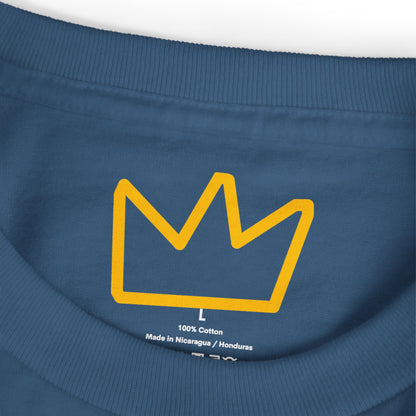 Trench Merch Crown Logo Unisex Heavyweight Cotton Tee, Casual Streetwear Shirt, Gift for Him/Her, Summer Style, Vibrant Graphics Tee