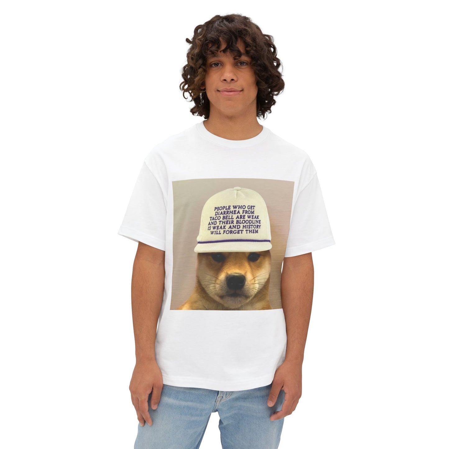 WIF Humorous Dog-Themed Oversized Tee, Casual Graphic Shirt, Gift for Pet Lovers, Funny T-Shirt, Unisex Boxy Tee