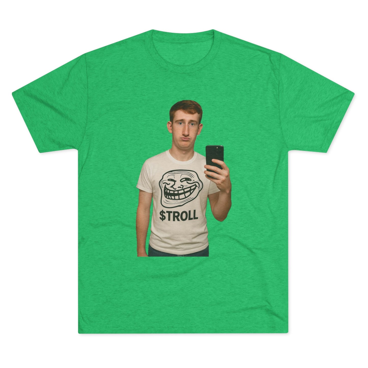 TROLL Unisex Tri-Blend Crew Tee | Funny Tee | Casual Wear | Gift for Friends | Trendy Shirt | Meme Apparel