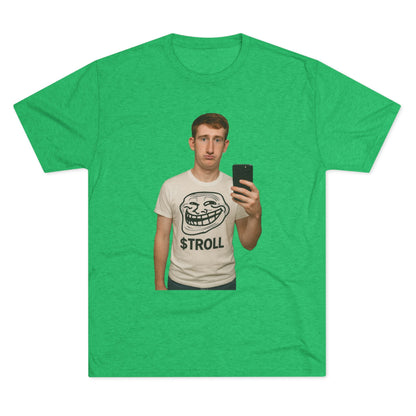 TROLL Unisex Tri-Blend Crew Tee | Funny Tee | Casual Wear | Gift for Friends | Trendy Shirt | Meme Apparel