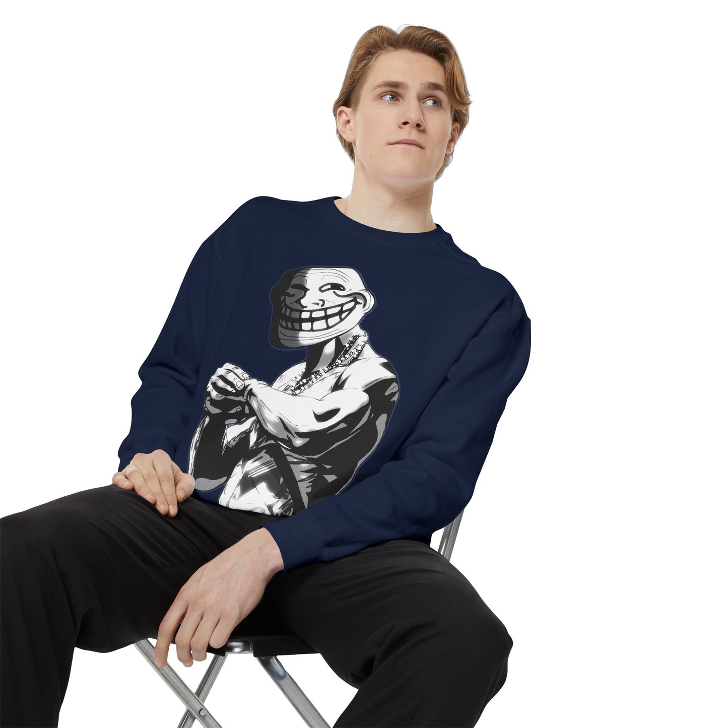 TROLL Stylish Unisex Sweatshirt with Playful Graphic, Trendy Streetwear, Cozy and Casual, Perfect Gift for Any Occasion, Unique Art Design