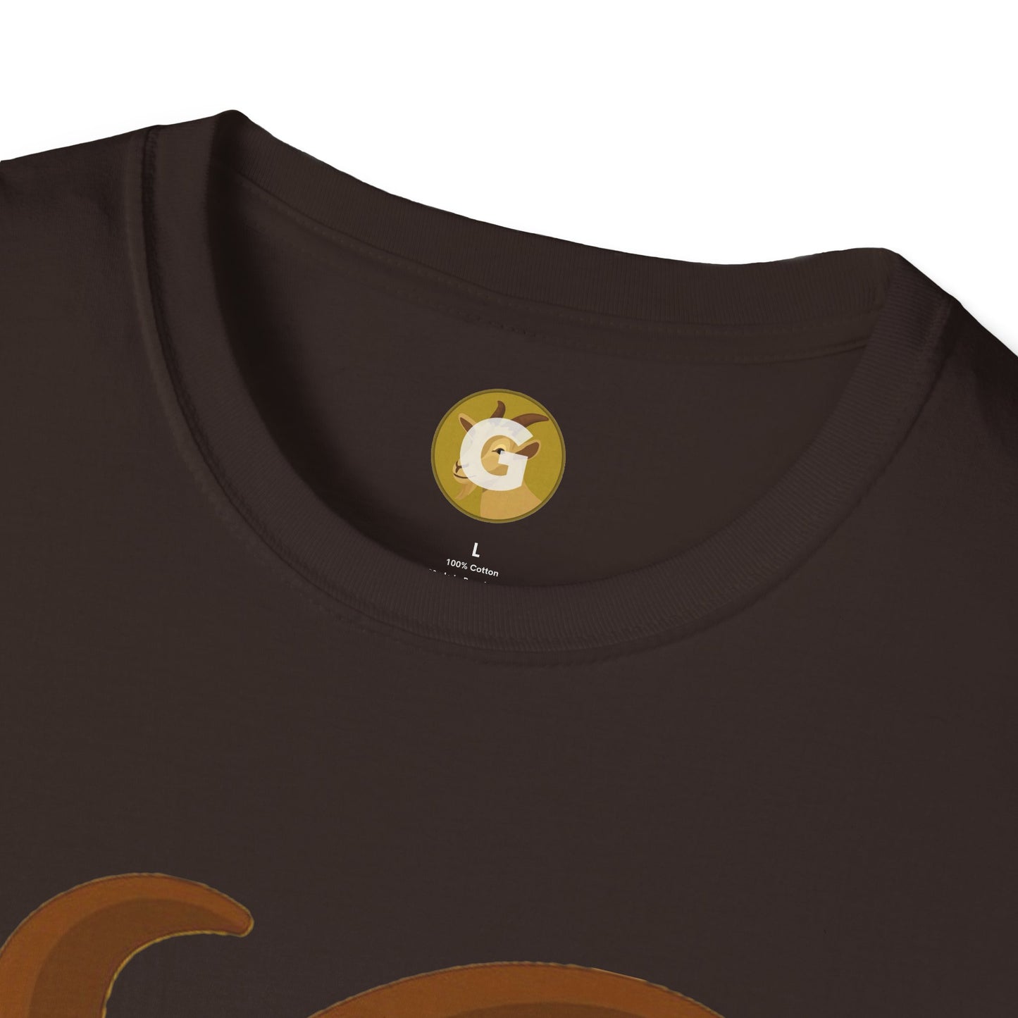 Golden Goat Unisex Softstyle T-Shirt | Cute Goat Tee for Animal Lovers, Birthday Gift, Casual Wear, Farmhouse Decor, Nature Fans