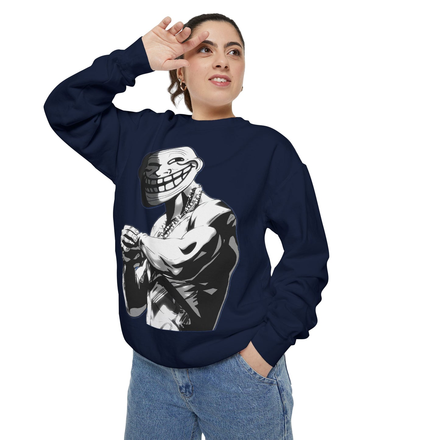 TROLL Stylish Unisex Sweatshirt with Playful Graphic, Trendy Streetwear, Cozy and Casual, Perfect Gift for Any Occasion, Unique Art Design