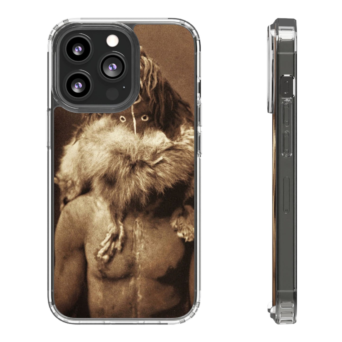 Yei Vintage Art Phone Case, Clear Case, Unique Gift for Art Lovers, Bohemian Style, Customizable Phone Cover, Trendy Accessories