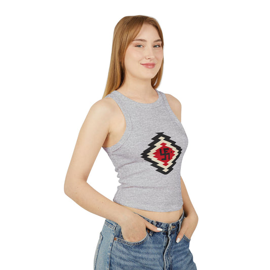 Yei Stylish Women's Crop Tank Top with Aztec Design - Summer Essential, Casual Wear, Beach Outfit, Festival Top, Layering Piece