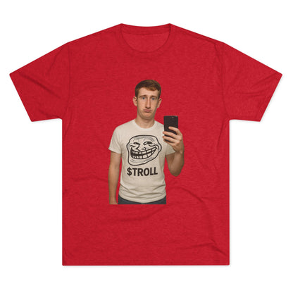 TROLL Unisex Tri-Blend Crew Tee | Funny Tee | Casual Wear | Gift for Friends | Trendy Shirt | Meme Apparel