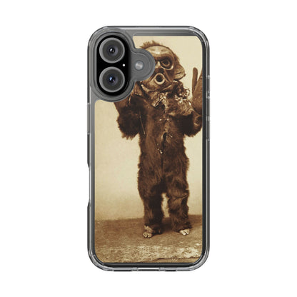 Yei Vintage Monster Clear Phone Case, Unique Phone Cover, Halloween Gift, Retro Style Case, Fun Accessories
