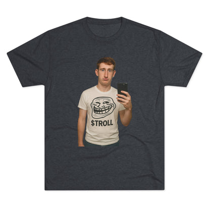 TROLL Unisex Tri-Blend Crew Tee | Funny Tee | Casual Wear | Gift for Friends | Trendy Shirt | Meme Apparel
