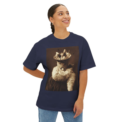 Yei Oversized Tee - Unique Gift, Casual Wear, Vintage Style, Cute Animal T-Shirt