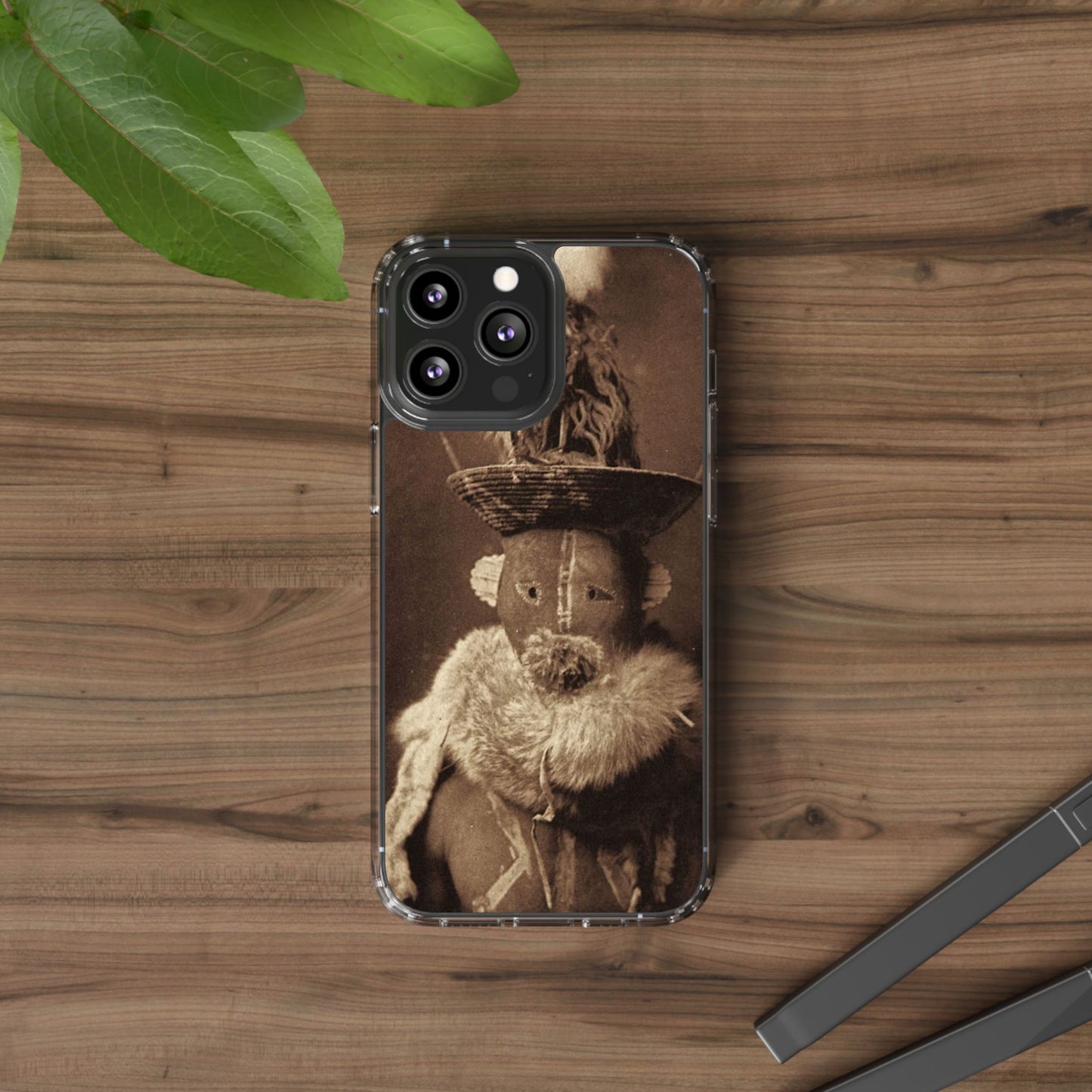 Yei Vintage Ethnic Clear Phone Case, Unique Phone Protector, Bohemian iPhone Case, Artistic Clear Cover, Cultural Phone Accessory