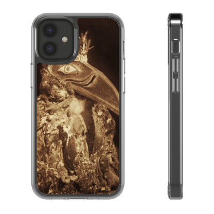 Yei Vintage Bird Design Clear Phone Case, Artistic Phone Accessories, Unique Gift for Nature Lovers, Eco-Friendly Tech Case, Stylish Protection