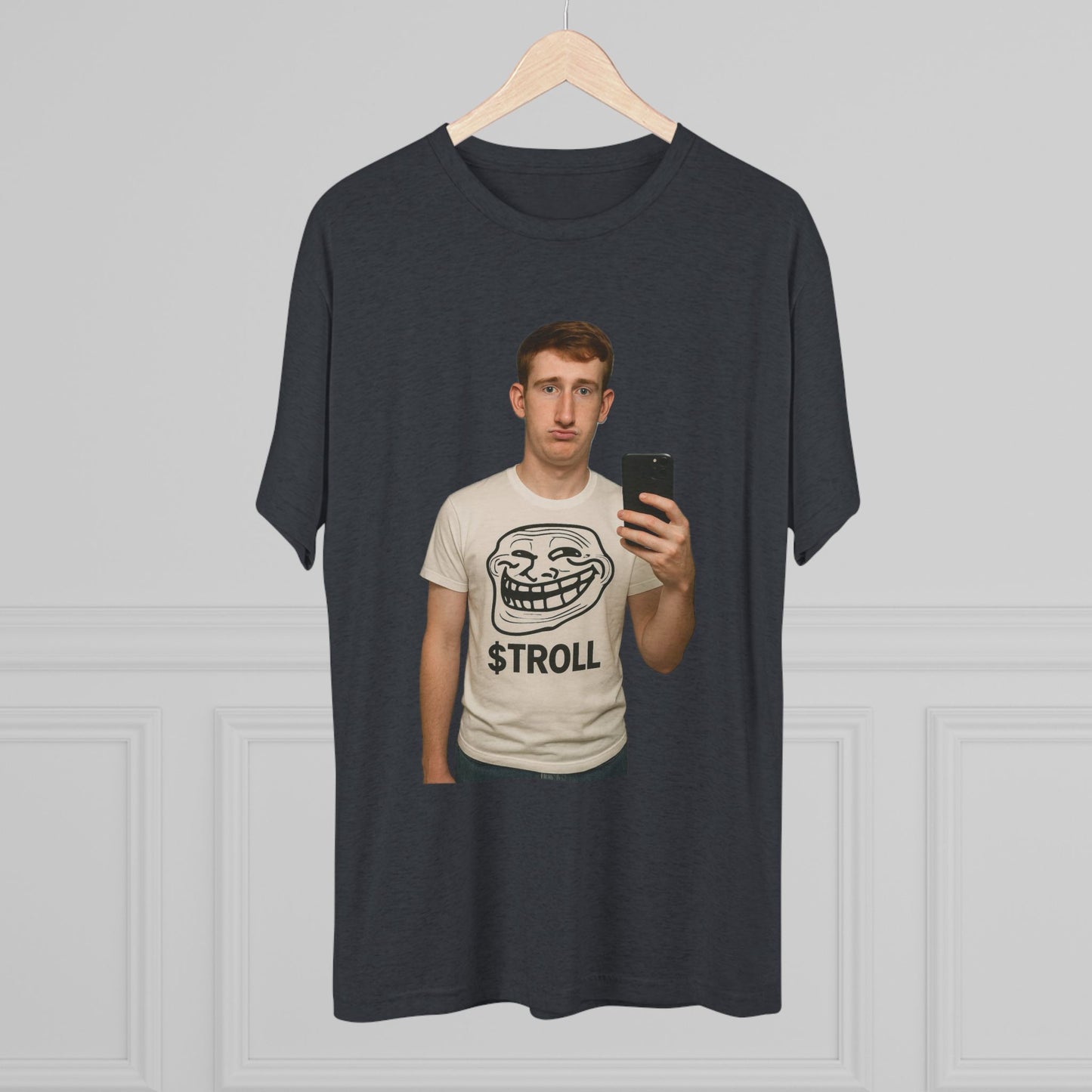TROLL Unisex Tri-Blend Crew Tee | Funny Tee | Casual Wear | Gift for Friends | Trendy Shirt | Meme Apparel