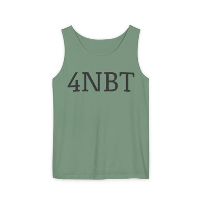 Unisex Garment-Dyed Tank Top with 4NBT Design, Summer Apparel, Casual Wear, Gift for Friends, Individual Expression Top
