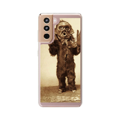 Yei Vintage Monster Clear Phone Case, Unique Phone Cover, Halloween Gift, Retro Style Case, Fun Accessories