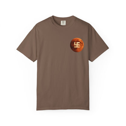 Swasticoin Cosmic Unisex T-Shirt with Moon Design, Perfect for Everyday Wear, Casual Outings, Gifts for Space Enthusiasts, and Eco-friendly Fashion