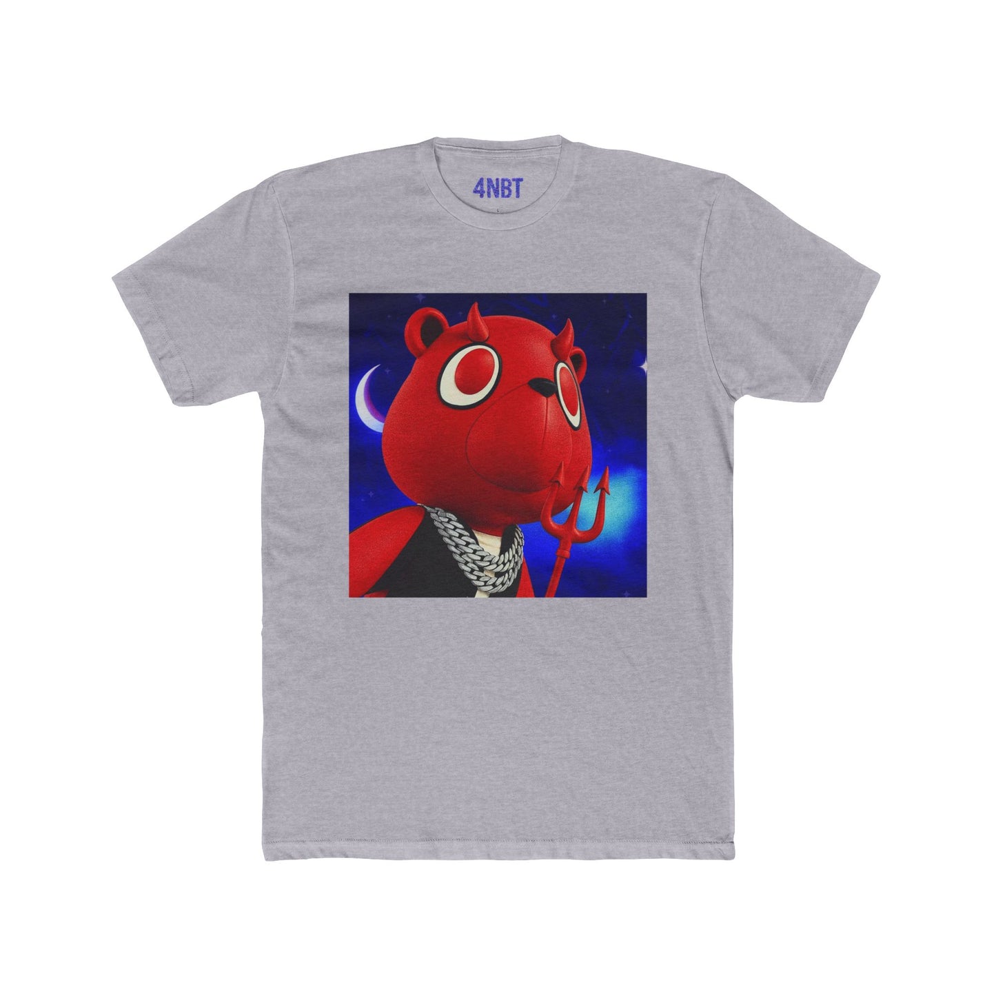 4NBT Red Bear Graphic Tee - Fun Unisex Cotton Crew Tee, Casual Wear, Gamer Shirt, Unique Gift, Streetwear Style