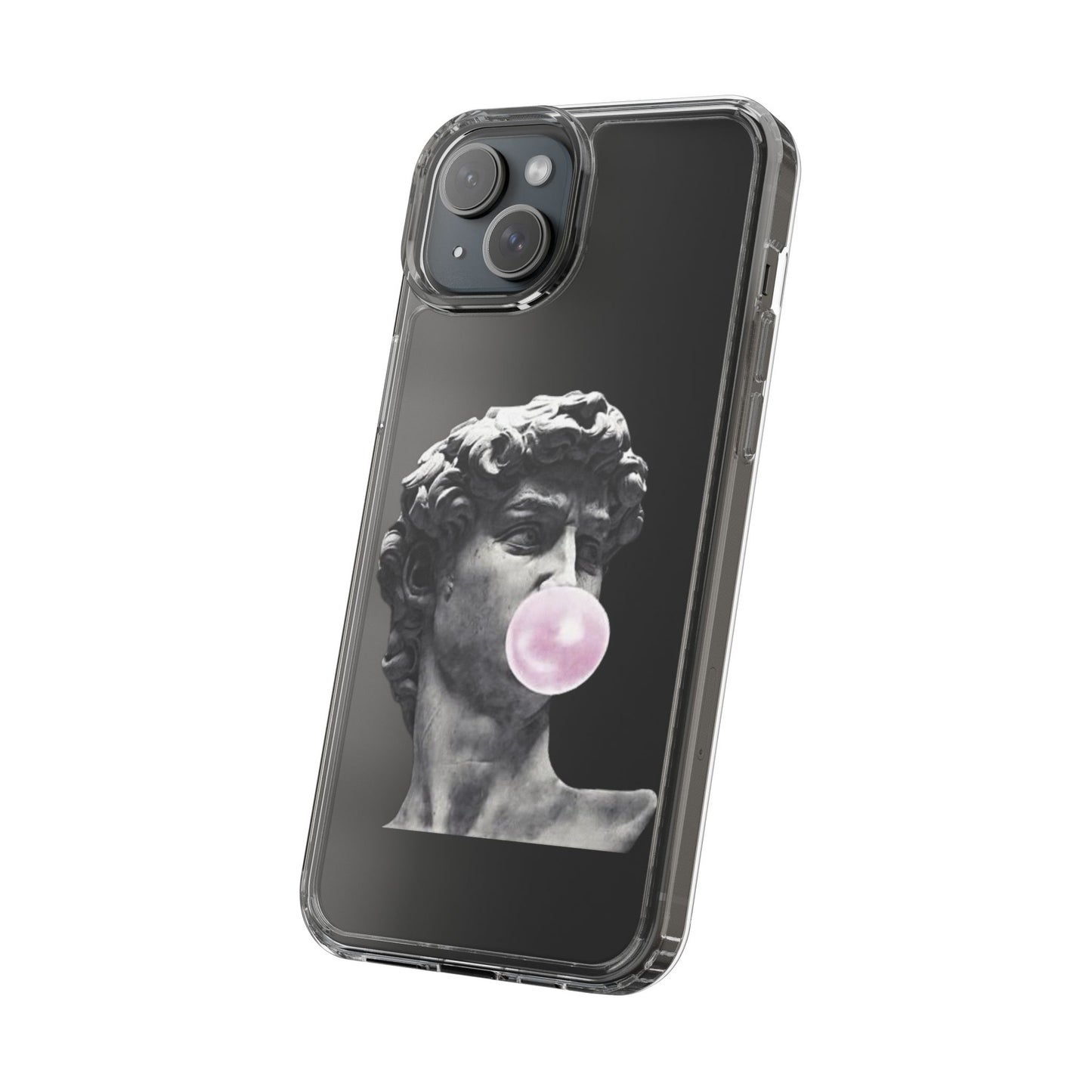 @ye Clear Phone Case with David Statue Design, Modern Phone Accessory for Art Lovers, Unique Gift, Customizable Compatible Soft Case