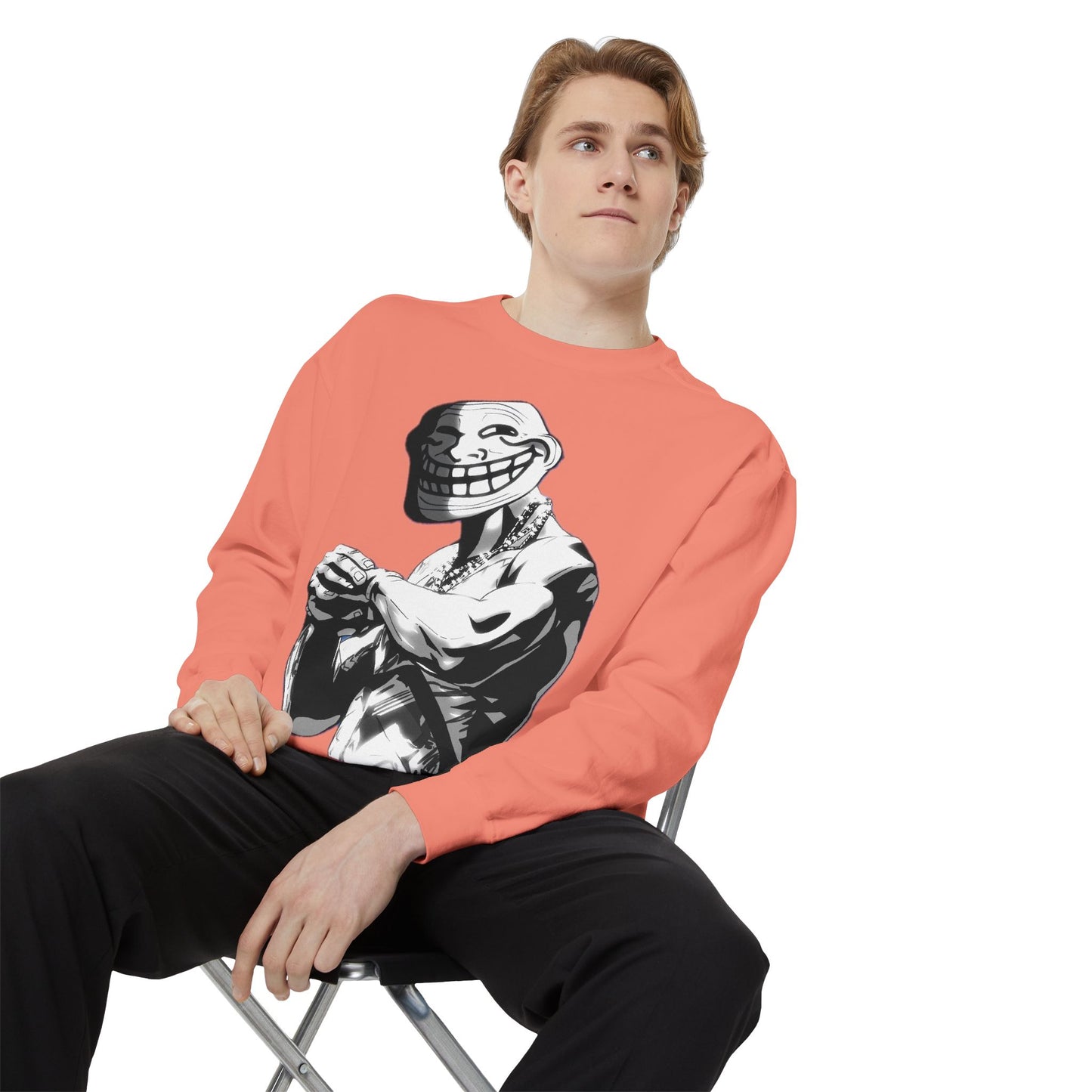 TROLL Stylish Unisex Sweatshirt with Playful Graphic, Trendy Streetwear, Cozy and Casual, Perfect Gift for Any Occasion, Unique Art Design