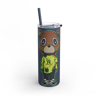 Ye Bear Tumbler, Cute Cartoon Drinkware, Funny Gift for Fans, Perfect for Birthdays & Holidays, 20oz Skinny Cup