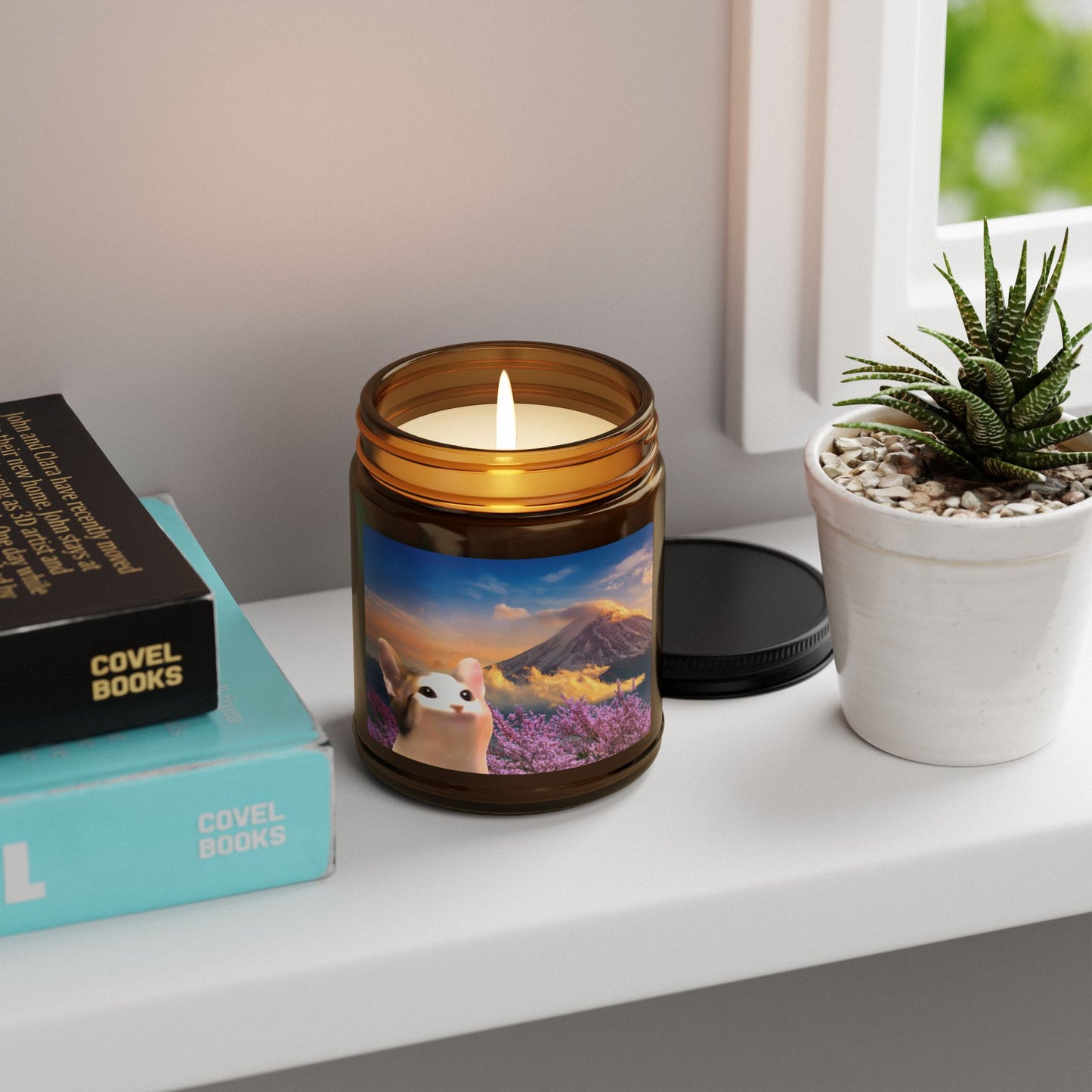 POPCAT Charming Scented Soy Candle, Cozy Ambiance, Candle Gift, Home Decor, Relaxation, Aromatherapy