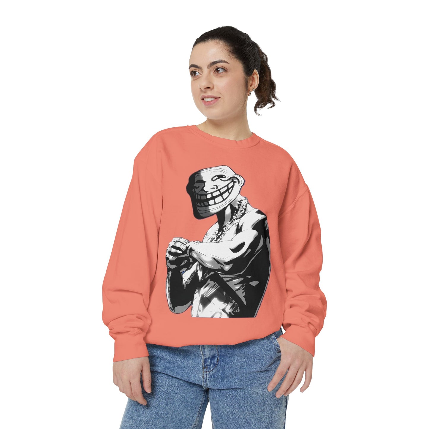 TROLL Stylish Unisex Sweatshirt with Playful Graphic, Trendy Streetwear, Cozy and Casual, Perfect Gift for Any Occasion, Unique Art Design