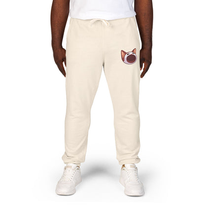 POPCAT Cozy Fleece Sweatpants, Comfortable Lounge Pants, Gift for Cat Lovers, Relaxing Home Wear, Unisex Joggers