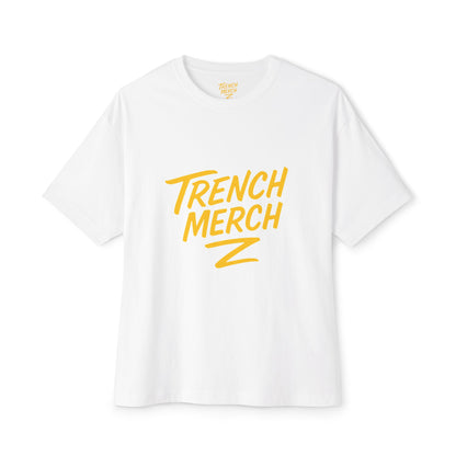 Trench Merch Unisex Oversized Boxy Tee | Casual Graphic T-Shirt for Everyday Style, Gifts for Friends, Summer Comfort, Streetwear Fashion