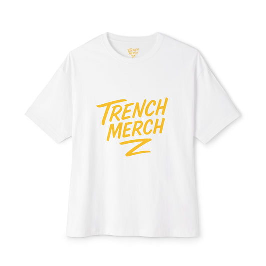 Trench Merch Unisex Oversized Boxy Tee | Casual Graphic T-Shirt for Everyday Style, Gifts for Friends, Summer Comfort, Streetwear Fashion